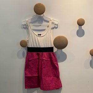 Petite, Theory White/Pink Tank dress, Size Small